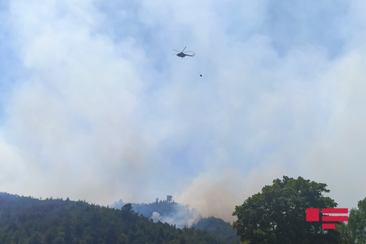 В Ярдымлы начался пожар, к тушению огня привлечен вертолет - ОБНОВЛЕНО