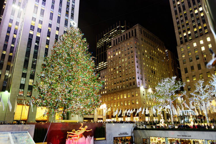 На главной рождественской ели Нью-Йорка зажгли огни - ВИДЕО