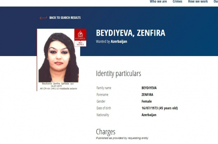 В Баку начинается суд над женщиной, арестованной Интерполом
