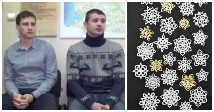 В России полицейских заставили вырезать бумажные снежинки: забавное  - ВИДЕО - ФОТО