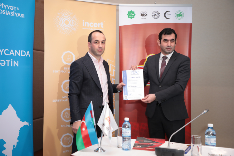 Бренд Mərcan удостоен сертификатов ISO 22000 и Halal - ФОТО