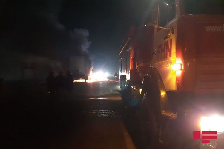В Геранбое сгорел грузовик - ФОТО