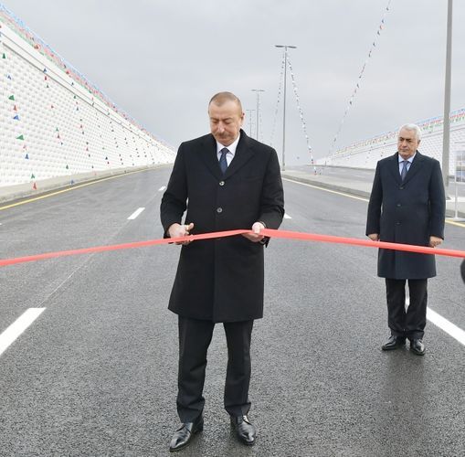 Ильхам Алиев принял участие в открытии автомобильного тоннеля в Пиршаге - ОБНОВЛЕНО - ФОТО