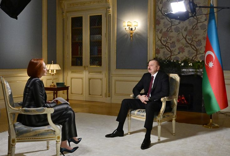 Президент Ильхам Алиев дал интервью телеканалу «Россия-24»