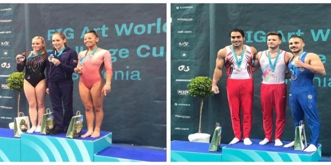 Представители Азербайджана выиграли медали на Кубке мира по спортивной гимнастике
