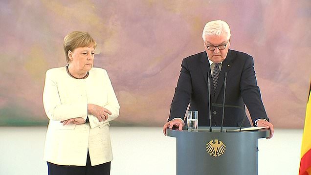 Ангелу Меркель затрясло на встрече с президентом - ВИДЕО