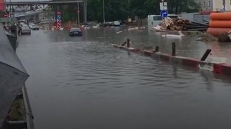 В Москве затопило территорию Шереметьево