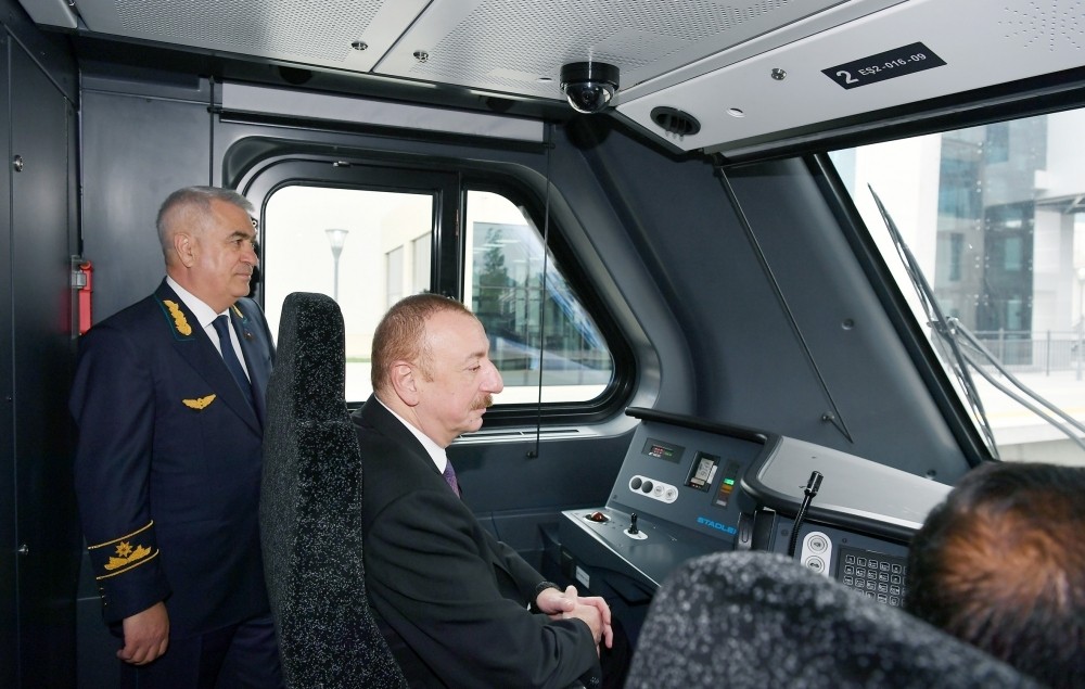 Президент Ильхам Алиев принял участие в открытии Сабунчинского железнодорожного вокзала - ОБНОВЛЕНО - ФОТО