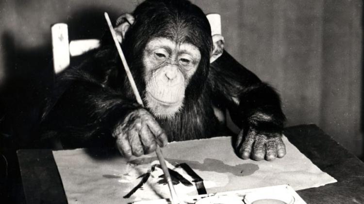 В Лондоне пройдет выставка картин, написанных шимпанзе Конго
