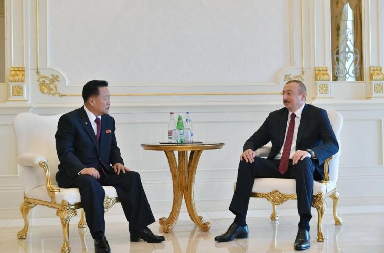  Ильхам Алиев принял председателя Президиума Высшего народного собрания КНДР - ОБНОВЛЕНО