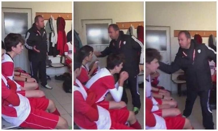 Турецкий тренер бьёт юных игроков в раздевалке - ВИДЕО