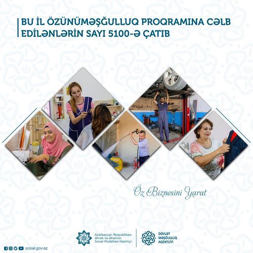 В 2020 году в Азербайджане к программе самозанятости будут привлечены 12 тыс. человек
