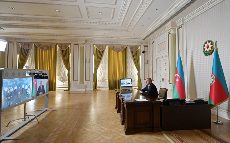  Ильхам Алиев принял участие в открытии очередного госпиталя модульного типа - ФОТО - ОБНОВЛЕНО