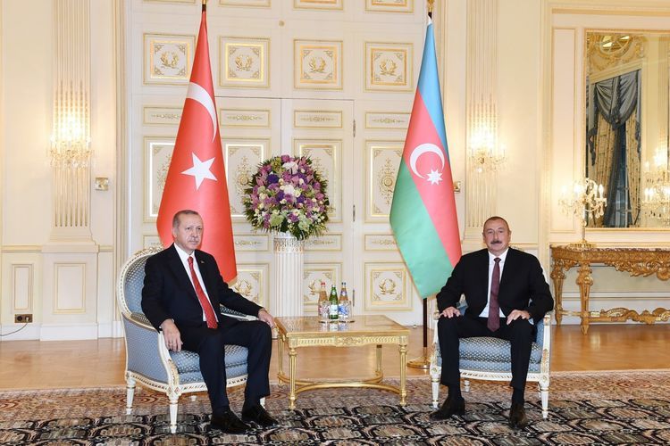 Президенты Азербайджана и Турции выступили с совместными заявлениями для прессы