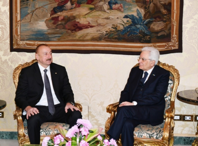 Состоялась встреча президентов Азербайджана и Италии один на один
