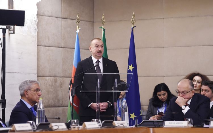 Ильхам Алиев: Проект ЮГК является олицетворением итальяно-азербайджанской дружбы