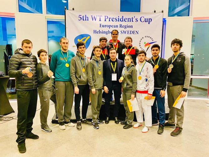 Азербайджанские таэквондисты завоевали 9 медалей в Швеции – ФОТО