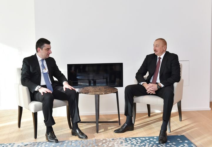 В Давосе состоялась встреча Ильхама Алиева с премьер-министром Грузии - ФОТО