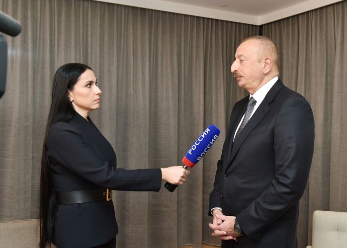Ильхам Алиев дал интервью российскому телеканалу «Россия-24»