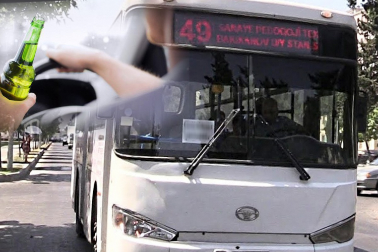 В Баку водитель автобуса может и завтракать и перевозить людей одновременно – ВОТ ТАКОЙ ПАРАДОКС 
