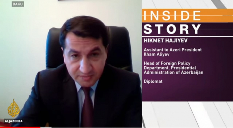 Хикмет Гаджиев на канале «Aljazeera» подискутировал с экс-советником Пашиняна - ВИДЕО