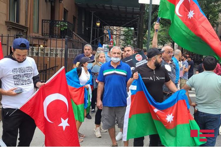 В Нью-Йорке прошла акция поддержки азербайджанской армии - ФОТО - ВИДЕО
