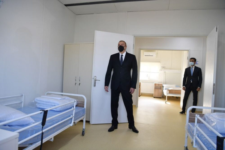 В Гобустане состоялось открытие больницы модульного типа для лечения пациентов с COVID-19 - ФОТО