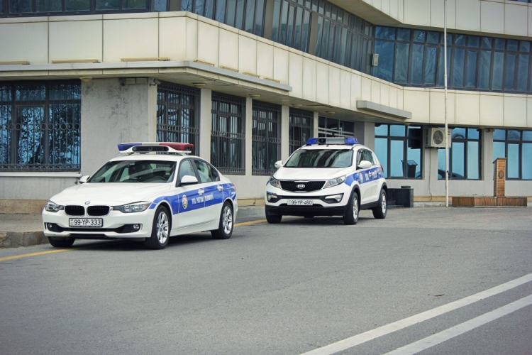 В Баку автомобили ДПС грубо нарушили правила дорожного движения - ВИДЕО
