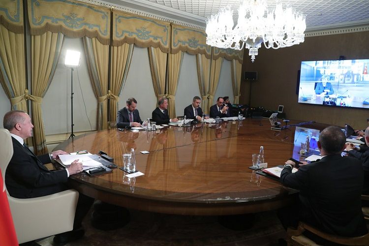 Эрдоган, Меркель, Макрон и Джонсон провели видеоконференцию