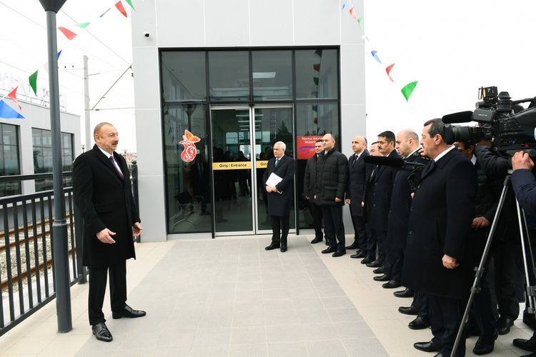 Ильхам Алиев принял участие в открытии участка еще одной кольцевой железной дороги в Баку - ФОТО - ОБНОВЛЕНО