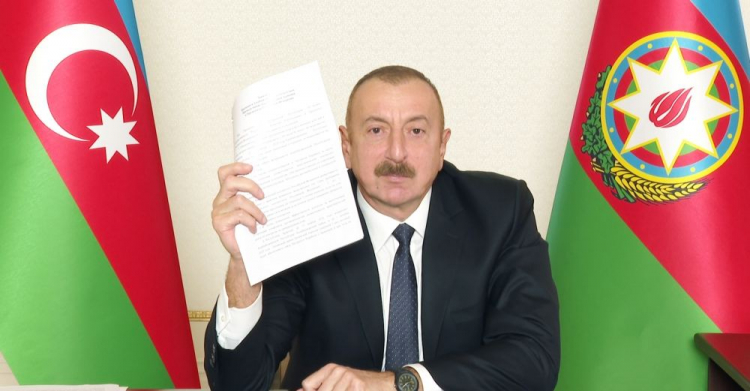 Ильхам Алиев: В данном заявлении нет ни единого слова о статусе Нагорного Карабаха