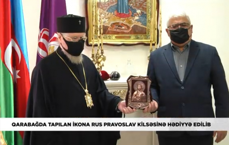 Азербайджанский солдат сохранил христианскую икону, найденную в Карабахе - ВИДЕО