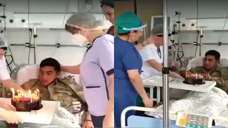 Раненый азербайджанский солдат не ожидал такого сюрприза - ВИДЕО