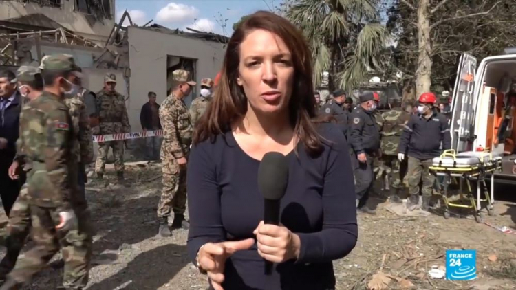 Телеканал France 24 показал репортаж о ракетном обстреле Гянджи ВС Армении - ФОТО