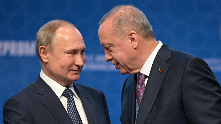 Эрдоган и Путин обсудили развитие событий в зоне нагорнокарабахского конфликта