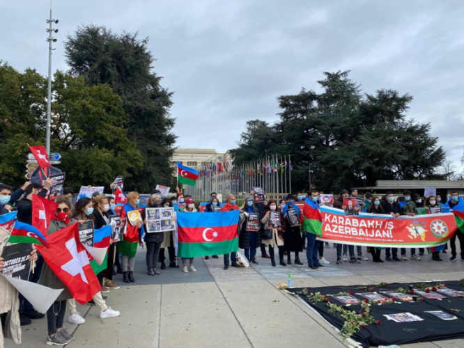 В Женеве выразили протест против террористических действий Армении - ФОТО