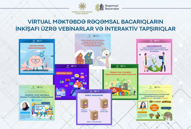 В рамках проекта «Цифровые навыки» завершились вебинары, организованные для азербайджанских учителей и учеников