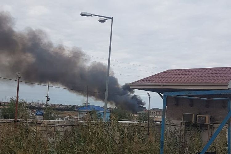 Пожар на открытой местности в Сабунчи потушен  - ОБНОВЛЕНО