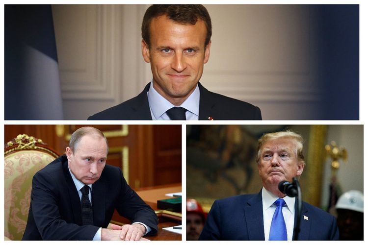 Макрон намерен обсудить ситуацию в Карабахе с Путиным и Трампом