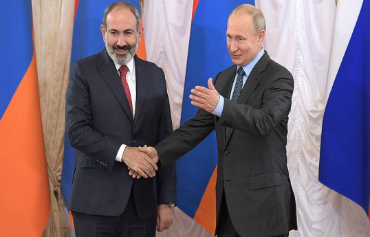 Никол Пашинян и Владимир Путин