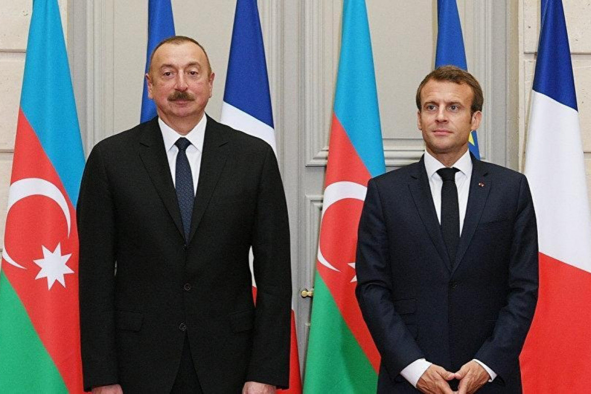Ильхам Алиев и Эмманюэль Макрон