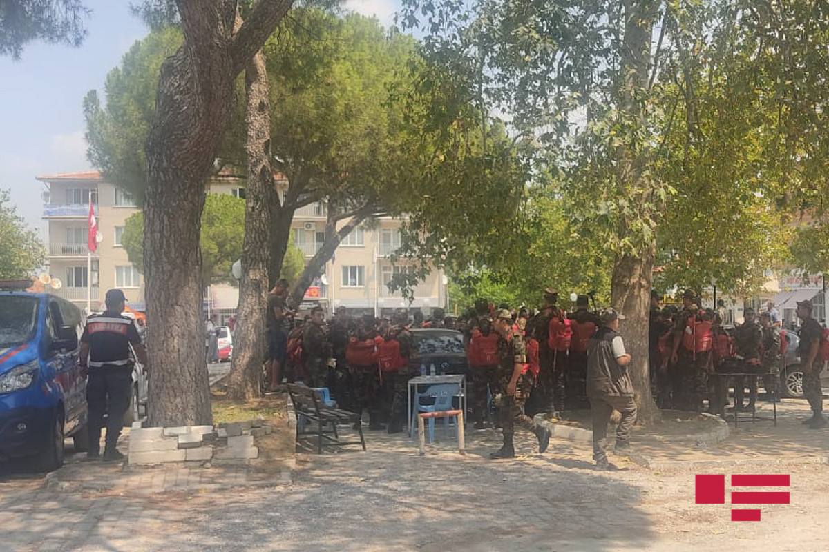 Противопожарные силы МЧС Азербайджана привлечены к тушению еще одного пожара в Турции-ФОТО 