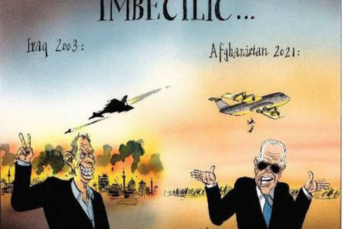 Imbecilic: карикатура газеты "The Times" на Блэра и Байдена-ФОТО 