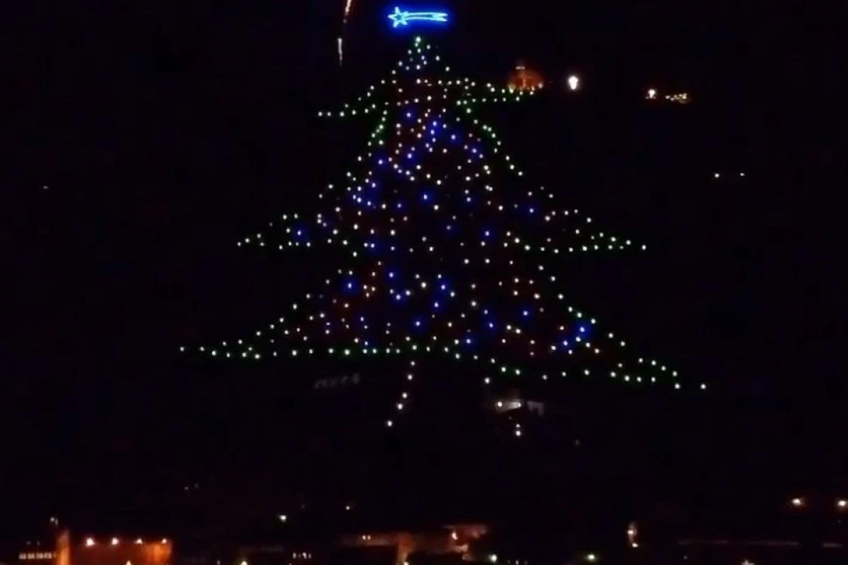 Самую большую рождественскую елку зажгли в Италии