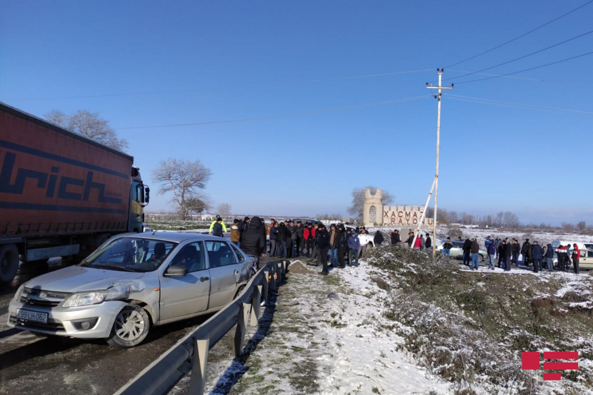 В Хачмазском районе произошло цепное ДТП, есть погибший и пострадавшие-ФОТО -ВИДЕО 