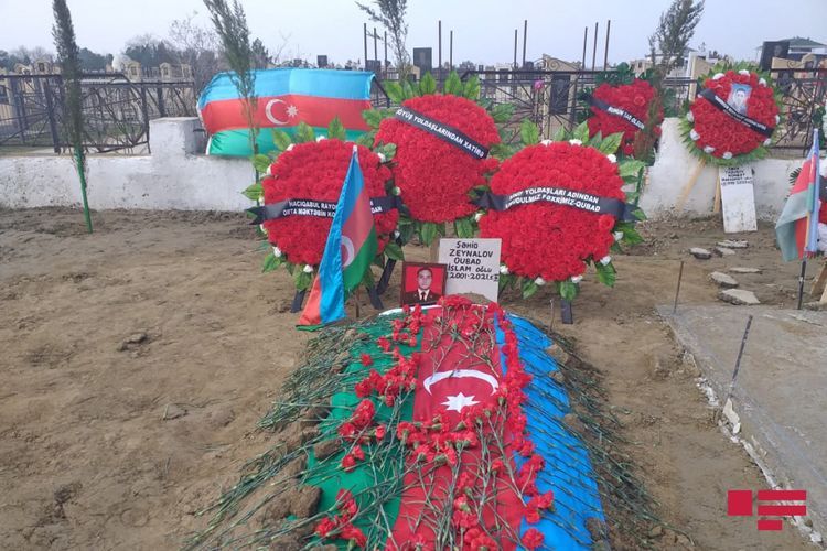 Похоронен солдат, погибший в результате взрыва в Агдаме - ФОТО