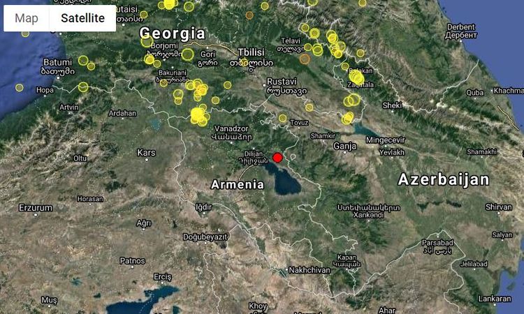 Землетрясение силой 5,2 балла в Армении ощущалось и в Азербайджане - ОБНОВЛЕНО