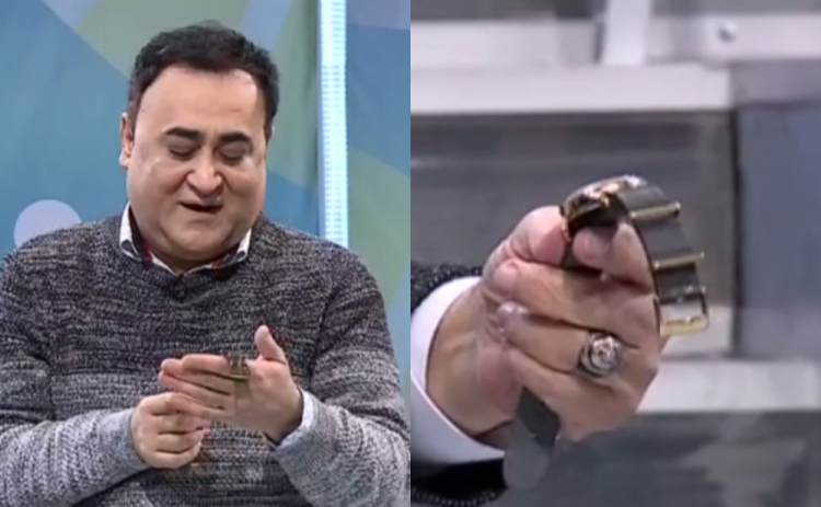 Азербайджанскому телеведущему подарили дорогие часы в прямом эфире - ВИДЕО