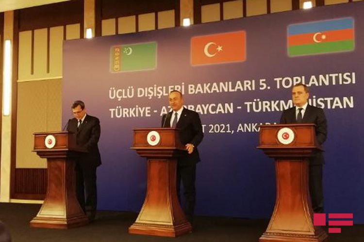 Состоялась трехсторонняя встреча глав МИД Турции, Азербайджана и Туркменистана - ФОТО