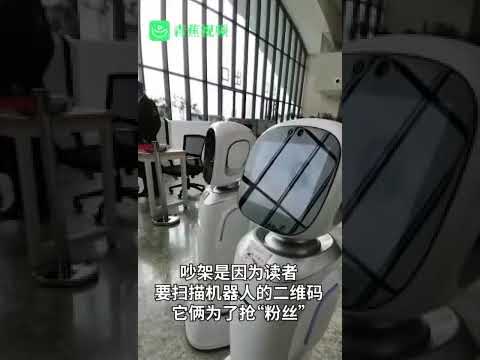 Ссора китайских роботов-библиотекарей попала на видеокамеры
 - ВИДЕО
